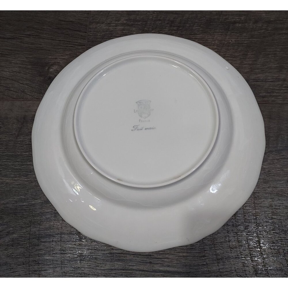 Plate France 10" Quimper Decorative Scallop Edge Hand Painted French Country - Picture 7 of 8
